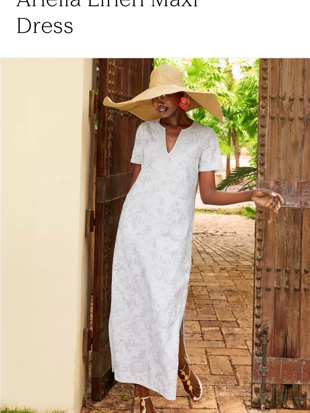 Ariella Linen Maxi Dress - Lilly Pulitzer White Linen Maxi Dress
